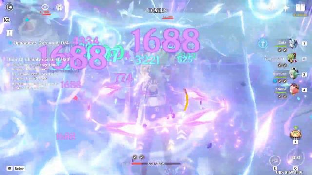 3.1 Second Half 36 Stars Spiral Abyss with Eula/Raiden Team смотреть онлайн