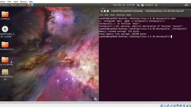 COP 4610 Linux Running Oracle VM VirtualBox 11 20 2017 9 54 16 PM смотреть онлайн