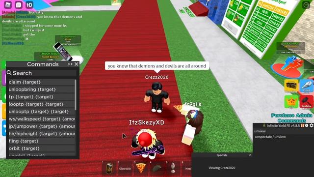 Kidnapping people in ROBLOX | Fates Admin Showcase смотреть онлайн