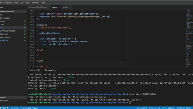 CCBP | Node Js Coding Practice - 10 | Covid - 19 India Portal | All Test Cases Passed смотреть онлайн