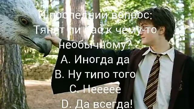 Тест кто ты из персонажей фильма Гарри Поттера? смотреть онлайн