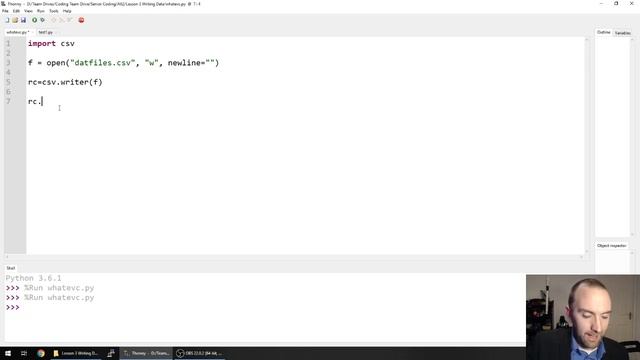 Python 3 Writing to CSV смотреть онлайн