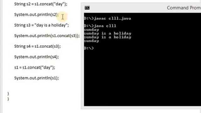 string concat using function in java example смотреть онлайн