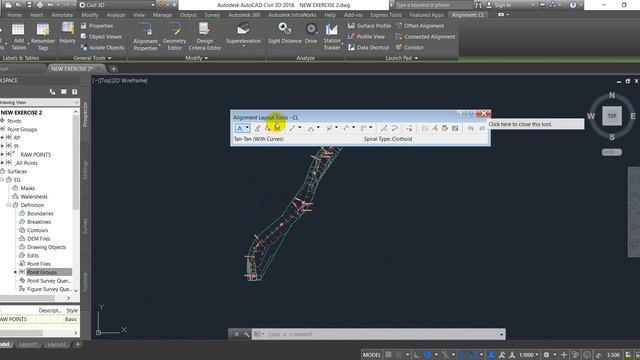 CIVIL 3D TUTORIAL ON ROADS PART 3 CREATE ALIGNMENT смотреть онлайн