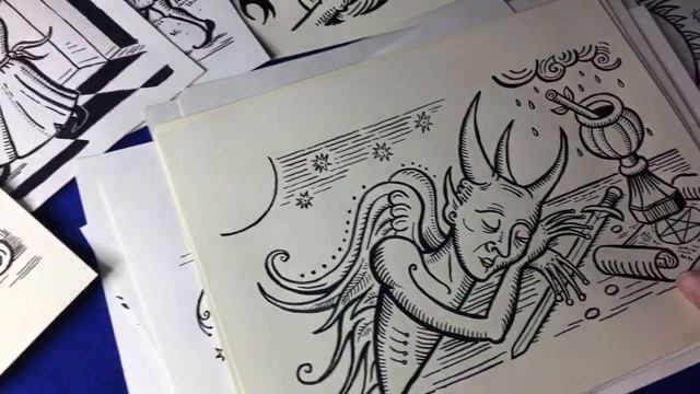 Oracle of Black Enchantment - Original Ink Drawings. Patrick Valenza Deviant Moon Inc смотреть онлайн