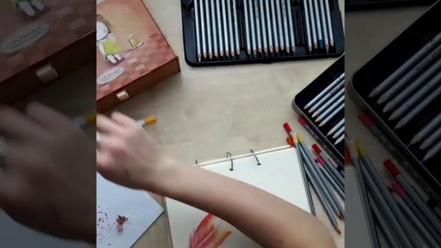 Как нарисовать перо/ How to draw a feather Drawing /Рисование акварельными карандашами смотреть онлайн