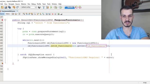 CRUD - JAVA com MYSQL - Pesquisar (listar) смотреть онлайн