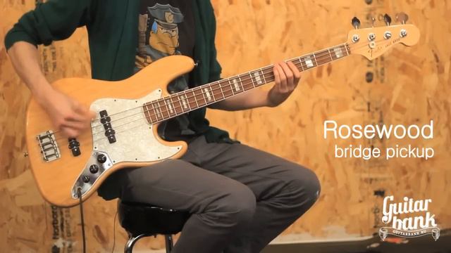 Fender Jazz Bass Maple vs Rosewood fretboards comparison by Guitarbank смотреть онлайн
