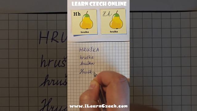 Jak psát česky rukou - písmeno H