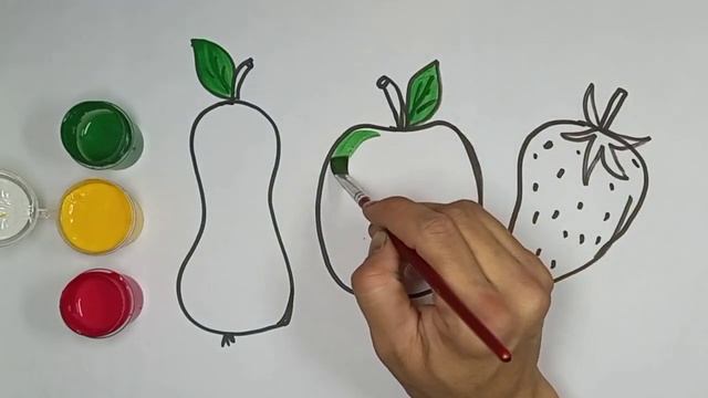 Bolalar uchun mevalarni chizish/Drawing fruits for children/Рисование фрукты для детей смотреть онлайн