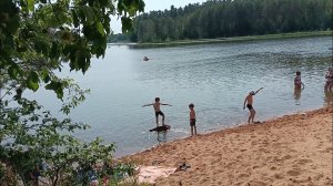 Отдыхаю с внуками на пляже "Шудибиль"!