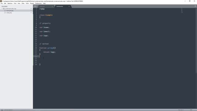 Basic object oriented php class, property, method introduction смотреть онлайн