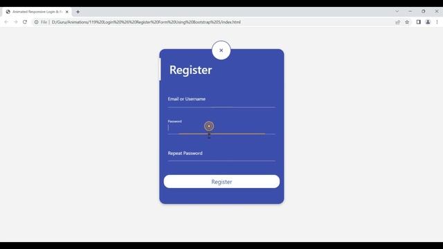 Animated Responsive Login & Register Form Using Bootstrap 5 смотреть онлайн
