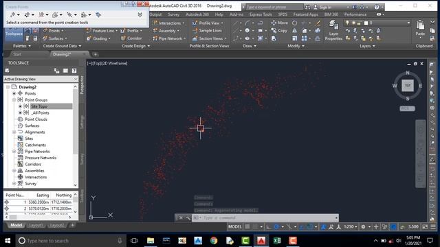 V-01 How import Topo data XYZ or Easting Northing Elevation in civil 3d & draw contors DDX смотреть онлайн