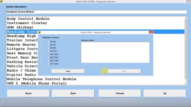 OPCOM (Vaux-Com) ASTRA J -  Headlamp Control Module -   Fault Codes Scan