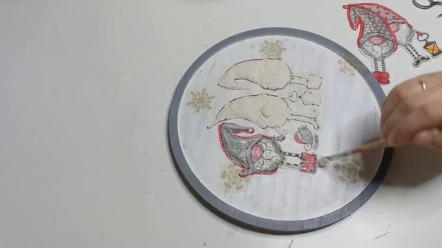 Новогоднее панно в технике объёмный декупаж.? Пробую. Новогодний декор своими руками смотреть онлайн