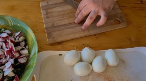 Салат из редиски с яйцом  Летний салат