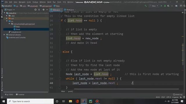 Singly linked list - append method смотреть онлайн