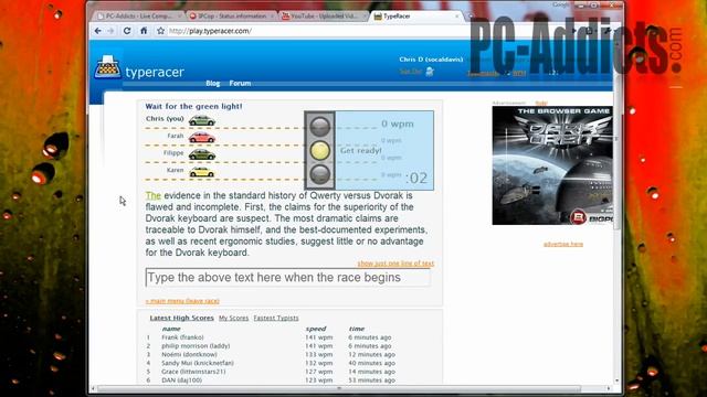 TypeRacer - Online Typing Game - Race Your Friends! смотреть онлайн