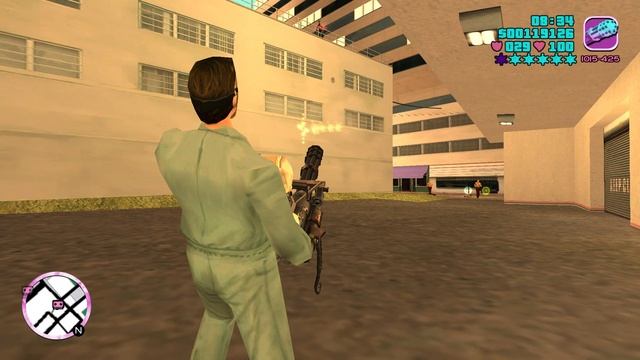 GTA Vice City (PC) | Minigun Rampage | Six Star Escape | 1080p смотреть онлайн