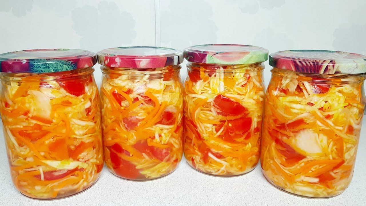 Каждый год по 20 банок улетает у нас этого салата! Салат "КРАСКИ ОСЕНИ" с КАПУСТОЙ на Зиму! смотреть онлайн