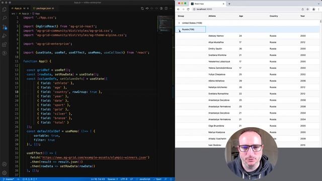 Quickstart Tutorial for AG Grid Enterprise смотреть онлайн