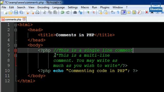 PHP: Hypertext Preprocessor -Tutorial no 5 Comments in PHP смотреть онлайн