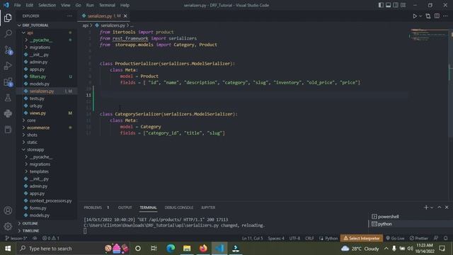 Serializing Relationships | Django Rest Framework | Build an Ecommerce Restful API - pt 8 смотреть онлайн