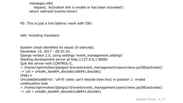 Django : Django 2, python 3.4 cannot decode urlsafe_base64_decode(uidb64) смотреть онлайн
