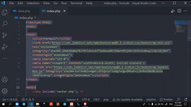 Belajar PHP MySQL CRUD Untuk Pemula | 8. PERCANTIK TAMPILAN WEB MENGGUNAKAN BOOTSTRAP 5 смотреть онлайн
