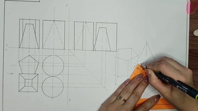 Задание 34. Вариант 7 (8,9) Группа геометрических тел в изометрии. Часть 2 смотреть онлайн