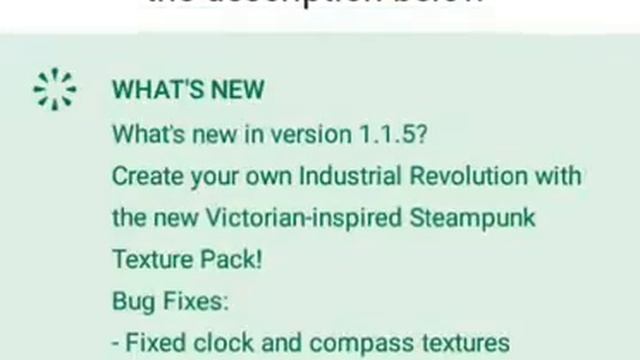 Minecraft PE 1.1.5 Apk Download Description Below