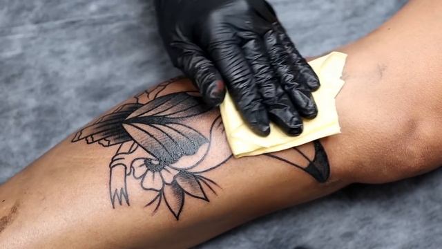 Traditional  Tattoo Time Lapse | Needle 14 RS & Tattoo Machine Flip