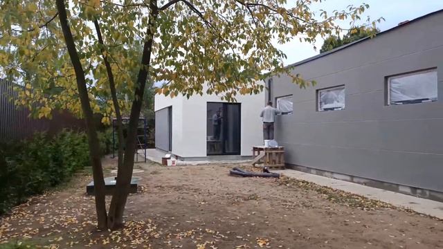 Мозаичная Декоративная Штукатурка Baumit MosaikTop на фасадах газобетонного дома, утеплённого ППС16