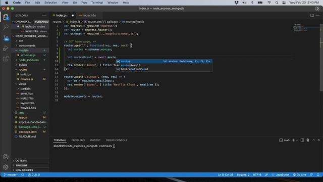 Node JS with Handlebars and Mongo Database Part 2 смотреть онлайн