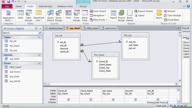 Microsoft Access: Using Combo Box And Query To Filter Forms