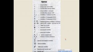 Различные условные обозначения при вязании крючком
