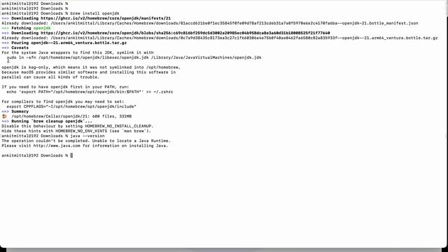 How to Install Java 21 On MacOS using Homebrew - openjdk | Mac M1 M2 | Intel or Silicon Based Mac смотреть онлайн