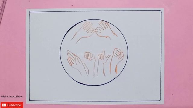 International Day of Sign Languages 2021 | sign language Poster Drawing | Learn Drawing easy смотреть онлайн
