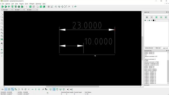LibreCAD How To Change Line Length смотреть онлайн