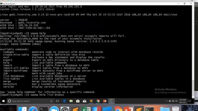 04 Apache Sqoop - listing databases and tables смотреть онлайн