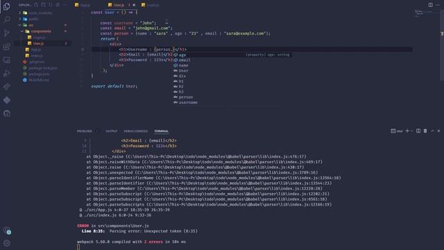 React Tutorial Local Variable in Component 05 |Kurdish| смотреть онлайн
