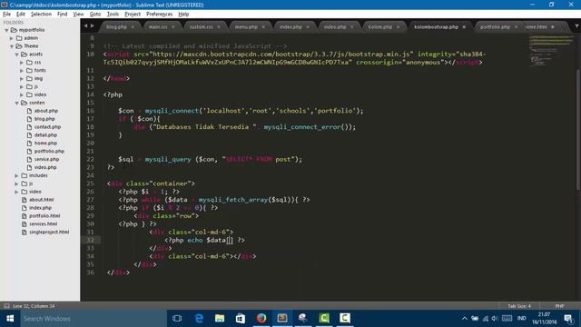 Cara Membuat multikolom bootstrap Menggunakan PHP & MySQL смотреть онлайн