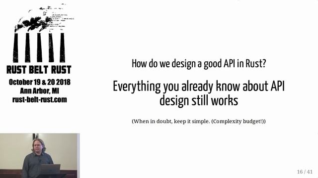Evolving API design in Rust — Simon Nicholas Heath смотреть онлайн