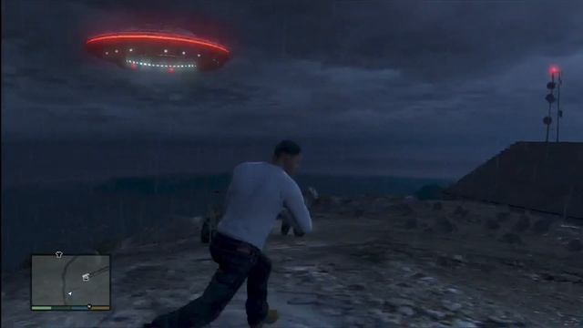 GTA5 100 Percent Game Complete UFO Easter Egg Plus Surprise Second UFO In Sky смотреть онлайн