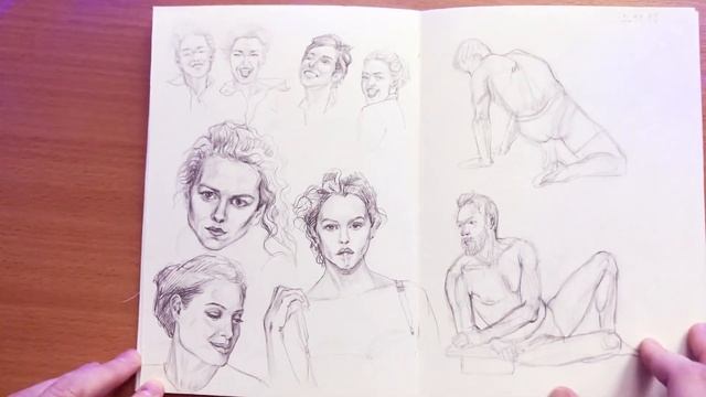 Обзор на скетчбук. Анатомия. Sketchbook review. смотреть онлайн