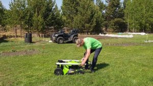 Тест аккумуляторной газонокосилки GREENWORKS 40 Вольт, с безсчеточным двигателем.