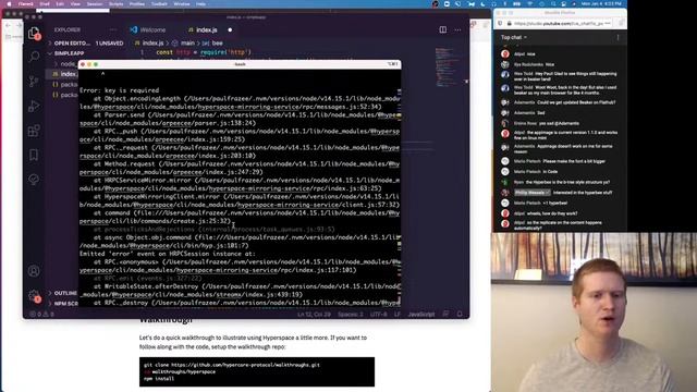 Live code: Let's build a Hyperdrive & Hyperbee app in NodeJS смотреть онлайн
