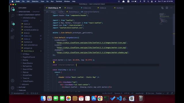 Building static map with marker in react leaflet | Google map static API смотреть онлайн