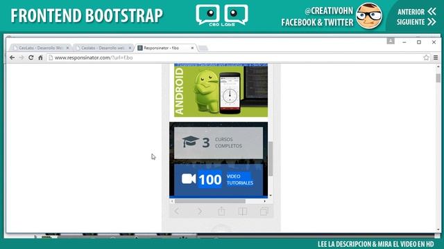 Frontend con Bootstrap 3.x: 19 - Home "Últimos Vídeos Responsive" смотреть онлайн